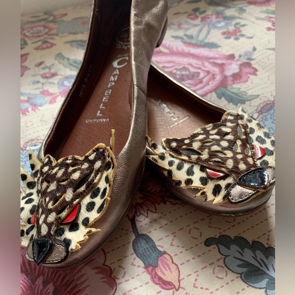 Jeffery Cambell flats cheetah print animal shoes women’s handmade shoe unique - Picture 3 of 10